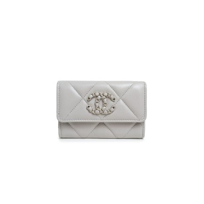 CHANEL 19 FLAP CLOSURE CARD HOLDER AP1790 B07327 NJ530 (11.3*7.5*2cm)